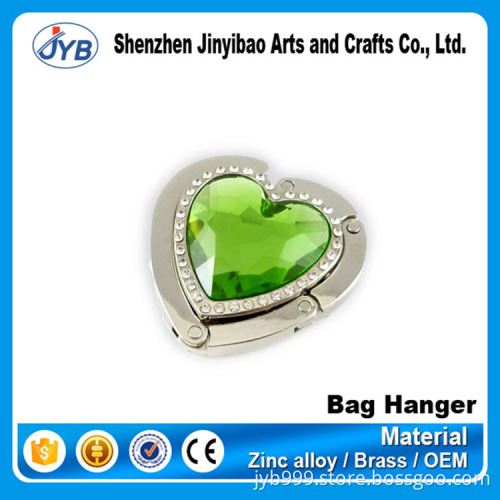 great promotional gift custom heart shape foldable bag hanger